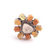 1 PC Beautiful Pave Diamond with Ethoipian Opal Center in Rose Cut Diamond Ring  - 925 Sterling Silver- Flower Polki Ring Size-8.5 RD016