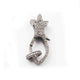 1 PC Antique Finish Pave Diamond Lobsters Over 925 Sterling Silver - Double Sided Diamond Clasp 31mmx11mm GVLB006