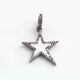 1 Pc Pave Diamond Bakelite Star 925 Sterling Silver Pendant Enamel Diamond  - 21mmx18mm PD1048