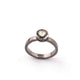 1 Pc  Rosecut Diamond Designer Round Shape Ring - Oxidized Silver  - Polki Ring Rd148