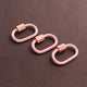 1 Pc Pink Color Designer Enemel Brass Carabiner - Brass  - Enemel Lock 30mmx19mm CB125