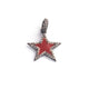 1 Pc Pave Diamond Red Bakelite Star 925 Sterling Silver Pendant Enamel Diamond  - 21mmx18mm PD126
