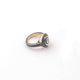 1 PC Pave Diamond Finest Quality Rose Cut Diamond Ring - 925 Sterling Vermeil -Oval Polki RD407
