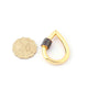 1 Pc Pave Diamond Pear Drop Carabiner- 925 Sterling Vermeil - Diamond Lock with Screw On Mechanism 29mmx21mm CB090