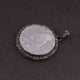 1 Pc Pave Diamond Victoria Coin Pendant - 925 Sterling Silver- Round Pendant 29mmx26mm PD2007