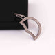 1 PC Pave Diamond Letter " D" Shape Pendant Over 925 Sterling Silver & Yellow Gold - 22mmx13mm-8mmx5mm PD910