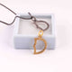 1 PC Pave Diamond Letter " D" Shape Pendant Over 925 Sterling Silver & Yellow Gold - 22mmx13mm-8mmx5mm PD910