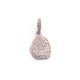 1 PC Pave Diamond Fancy Charm 925 Sterling Silver & Yellow Gold Pendant 17mmx12mm PD1923