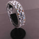 1 Pc Pave Diamond Designer Rainbow Moonstone & Multi Sapphire Bangle Bracelet- 925 Sterling Silver -Bangle With Lock Size: 2.4+ BD077