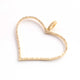 1 PC Antique Finish Pave Diamond Designer Heart Pendant - 925 Sterling Silver- Yellow Gold- Diamond Pendant 34mmx40mm PD1870
