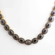 Necklace Pave Diamond Genuine Blue Sapphire Necklace Chain - 925 Sterling Vermeil- Necklace With Lock 11mmx9mm 19 Inches PD1225