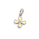 1 PC  Antique Finish Pave Diamond Designer flower Pendant - 925 Sterling Silver -Diamond Pendant 17mmx15mm  PD2056