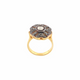 1 PC Beautiful Pave Diamond With Rose Cut Diamond Ring - 925 Sterling Vermeil- Polki Ring Size-8.25 Rd227