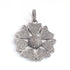 1 Pc Antique Finish Pave Diamond Heart Fower Pendant - 925 Sterling Silver- Necklace Pendant 37mmx34mm PD1528
