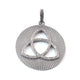 1 Pc Antique Finish Pave Diamond Designer Round Pendant -925 Sterling Silver -Necklace Pendant 39mmx35mm PD1540