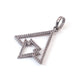 1 Pc Antique Finish Pave Diamond Designer Arrow Pendant - 925 Sterling Silver- Necklace Pendant 39mmx28mm PD1515