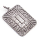 1 Pc Antique Finish Pave Diamond Designer Rectangle Pendant - 925 Sterling Silver- Necklace Pendant 51mmx38mm PD1353