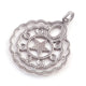 1 Pc Antique Finish Pave Diamond Designer Star Pendant Over 925 Sterling Silver -Necklace Pendant 48mmx39mm PD1385