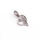 1 PC Antique Finish Pave Diamond Designer Heart Pendant - 925 Sterling Silver - Diamond Pendant 19mmx13mm PD408