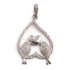 1 Pc Antique Finish Pave Diamond Designer Love Birds Pendant - 925 Sterling Silver- Necklace Pendant 41mmx27mm PD1501