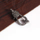 1 PC Pave Diamond Designer Lobster Clasp Antique Finish over Sterling Silver - 26mmx12mm LB296