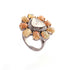 1 PC Beautiful Pave Diamond with Ethoipian Opal Center in Rose Cut Diamond Ring  - 925 Sterling Silver- Flower Polki Ring Size-8.5 RD016