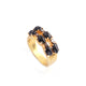 1 PC Beautiful Pave Diamond Black Onyx Ring - 925 Sterling Vermeil - Gemstone Ring Size -8 RD015