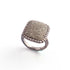 1 PC Beautiful Pave Diamond & Yellow Sapphire Rectangle Ring - 925 Sterling Silver - Diamond Ring Size - 7  RD005