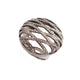 1 PC Beautiful Pave Diamond Designer Ring - 925 Sterling Silver Diamond Round Ring Size 7.5 RD045