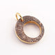 1 Pc Pave Diamond Round Shape Designer Carabiner - Diamond Lock with Screw On Mechanism 28mm CB155