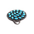 1 PC Beautiful Pave Diamond With Turquoise Oval Shape Ring - 925 Sterling Silver Diamond Oval Ring Size:6.5 RD203