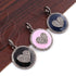 1 PC  Pave Diamond Bakelite Heart Charm Over 925 sterling Silver & Yellow Gold Vermeil Enamel Pendant - 23mmx21mm PD1789