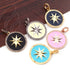 1 Pc Beautiful Pave Diamond Sun Pendant- 925 Sterling Silver -Vermeil Bakelite Designer Sun Pendant 26mmx24mm PD1792