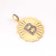 1 Pc Pave Diamond "B" Alphabet Round Charm Pendant - 925 Sterling Silver/ Vermeil & Yellow/Rose Gold Vermeil- "B" Alphabet Round Pendant 32mmx28mm pd1756