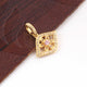 1 Pc Pave Diamond Multi Stone Flower with Evil Eye Charm Pendant - 925 Sterling Silver, Vermeil & Yellow/ Rose Gold Vermeil- Multi Stone Flower with Evil Eye 20mmx15mm PD1743