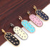 1 Pc Pave Diamond Rounded Rectangle Bakelite Dog Tag Pendant -925 Sterling Silver - Diamond Pendant 13mmx31mm PD1741
