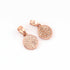 1 Pc Pave Diamond Round Disc 925 Sterling Silver Rose Gold Round Shape Pendant- 12mmx9mm PD956