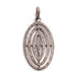 1 Pc Antique Finish Pave Diamond Designer Oval Pendant - 925 Sterling Silver -Diamond Pendant 43mmx24mm PD1253