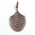 1 Pc Antique Finish Pave Diamond Designer Leaf Pendant - 925 Sterling Silver- Necklace Pendant 49mmx26mm PD1497