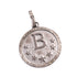 1 Pc Pave Diamond Round With Star Pendant Over 925 Sterling Silver -Round Star Pendant 30mmx25mm PD1492