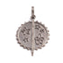 1 Pc Pave Diamond Textured Designer Flower Pendant -925 Sterling Silver -Diamond Necklace Pendant 40mmx30mm PD1317
