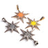 1 Pc Pave Diamond Designer Bakelite Star Pendant - 925 Sterling Silver / Vermeil - Star Pendant 33mm PD1017