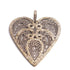 1 PC Genuine Pave Diamond Designer Heart Pendant -Two Tone Pendant- Love Necklace Pendant 46mmx45mm PD1236