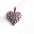 1 Pc Genuine Pave Diamond With Baguette Diamond Heart Pendant - 925 Sterling Silver - Heart Pendant 27mmx28mm PD630