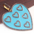 1 Pc Pave Diamond Bakelite Turquoise & Gold Heart Pendant Over 925 Sterling SIlver -Vermeil - Enamel Pendant 50mmx49mm PD325