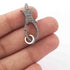 1 PC Antique Finish Pave Diamond Lobsters Over 925 Sterling Silver - Double Sided Diamond Clasp 31mmx11mm GVLB006