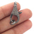 1 PC Antique Finish Pave Diamond Lobsters Over 925 Sterling Silver - Double Sided Diamond Clasp 27mmx12mm GVLB034