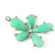 1 Pc Pave Diamond Chrysoprase With Rose Cut Flower Pendant Over 925 Sterling Silver -Necklace Pendant 64mmx50mm PD1988