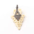 1 Pc Beautiful White Topaz Bone Arrowhead Pendant - 925 Sterling Silver -Arrowhead Pendant 49mmx25mm PT101