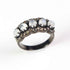 1 PC Antique Pave Diamond Rainbow Moonstone Band Ring - 925 Sterling Silver - Diamond Band Ring Size-8 RD422
